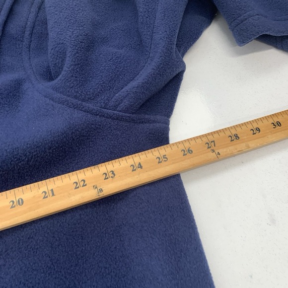 Susan Graver Style Fleece Hooded Coat Woman XL Toggle Blue Pockets Travel New - Picture 8 of 10